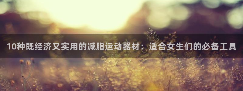 征途国际娱乐是那个系列的台子：10种既经济又实用的减脂运动器